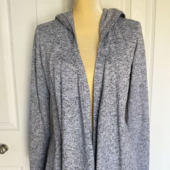 Old Navy Cardigan Women Size SP Open Front Drape Gray Shortie Flow - Picture 6 of 16